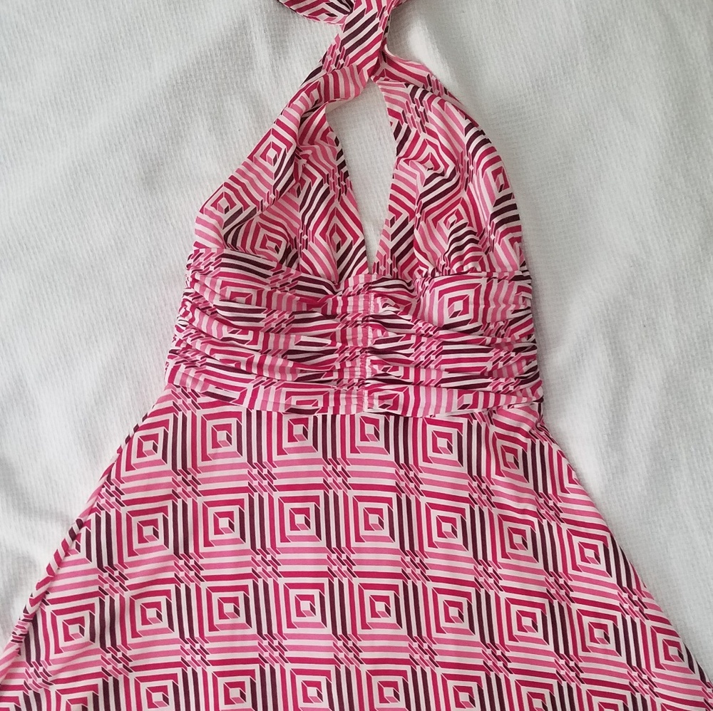 Trina Turk Silk Halter Dress